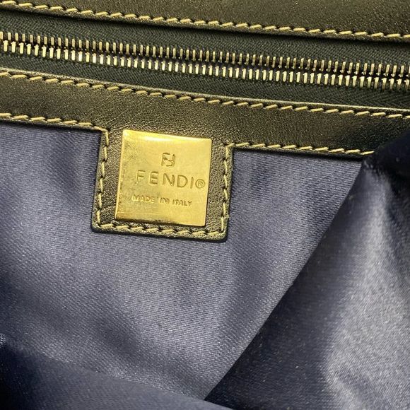 Vintage Fendi Zucchini Monogram Blue Canvas Bag - Picture 7 of 8